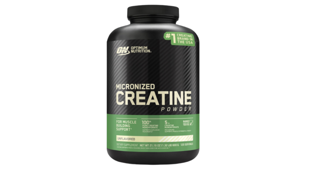 Optimum Nutrition Micronized Creatine Monohydrate Powder, Unflavored, 120 Servings, 600 Grams