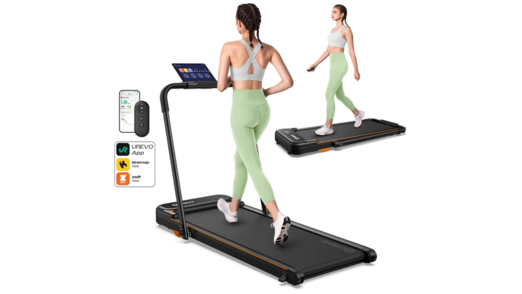 UREVO Smart 2-in-1 Folding Treadmill,