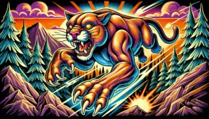 create a 16:9 image of in new school tattoo style of a bull and bear battling over money